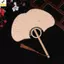 < YEI > Quạt Giấy Cơm Tinh Tế Phong Cách Trung Hoa Ginkgo Tròn Quạt Đạo Cụ Chụp Ảnh Quạt Cầm Tay Trang Trí Nhà Cửa Thư Pháp Thủ Công Mới
