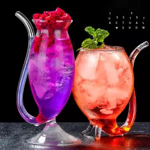 Luckyew BÁN HOT Whisky Thủy Tinh Chịu Nhiệt Nước Uống Ống Hút Cốc TQ