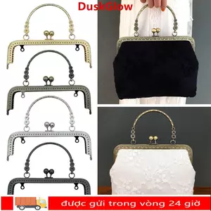 DUSKGLOW Ví Khung Kiss Clasp, Kim Loại Vintage Ví Khóa Khung, Túi Mini Phần Cứng Túi Móc Khóa DIY Craft