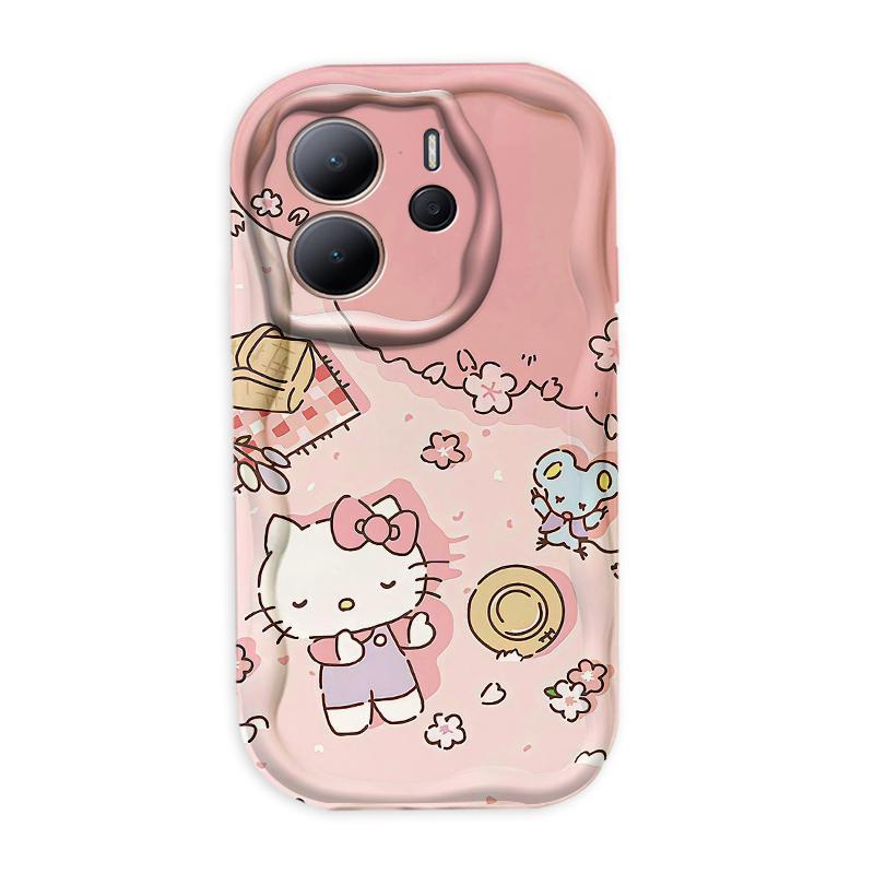 Thích hợp cho Redmi Note 14 4G 5G Wave Soft TPU Cartoon Kitty Female Vỏ điện thoại chống sốc