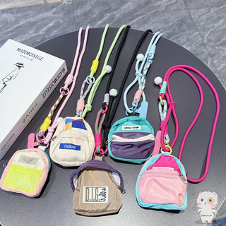 【Chamvn】Dây đeo điện thoại có túi dài kiểu đeo chéo kèm phụ kiện trang trí cổ thiết kế unisex có thể tháo rời