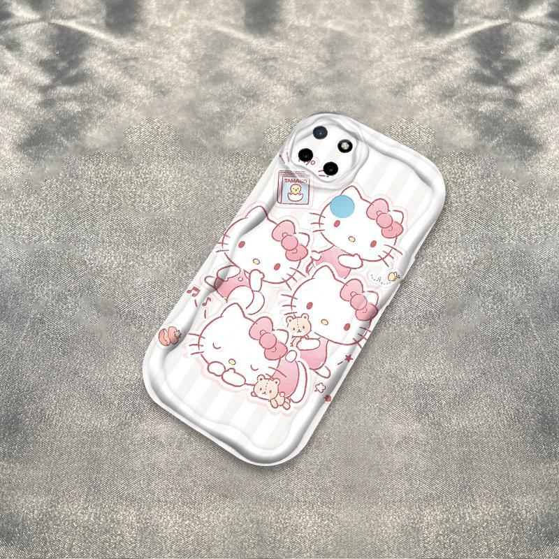 Thích hợp cho Realme C12 C15 C25 C25S C21Y C25Y Narzo 30A Narzo 20 3D Vỏ kem TPU mềm Vỏ điện thoại chống sốc cho mèo Kitty