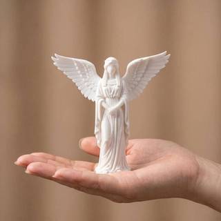 [XIA] Tượng Thiên Thần Cầu Nguyện Tôn Giáo 3D In Hình Người Bảo Vệ Vàng Trắng Cho Máy Tính Để Bàn Trang Trí Quà Tặng Tín Đồ [VN]