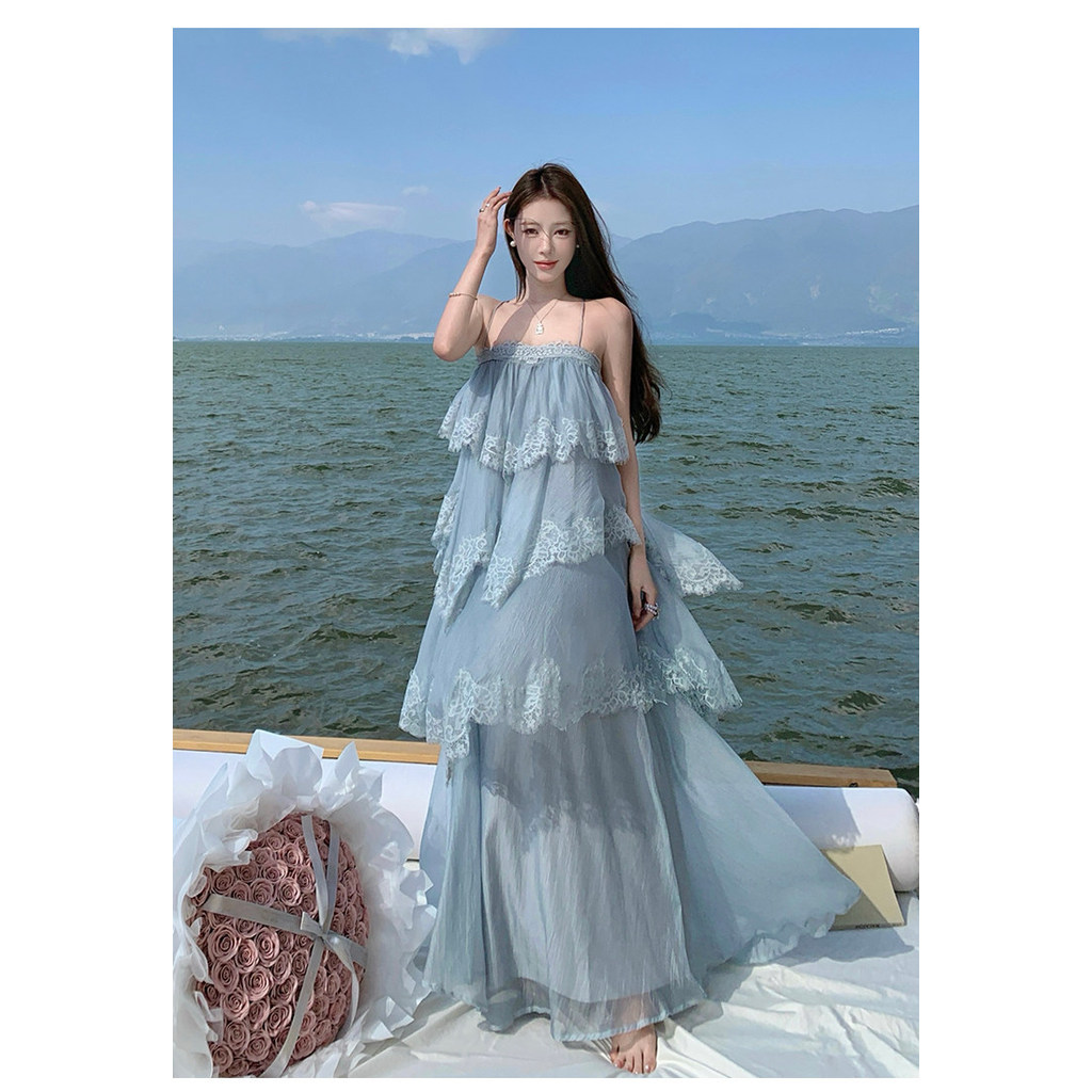 Đầm tầng trà chiều Pastel