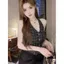 Áo Vest khí chất mùa hè Hot Girl Dây thiết kế cổ eo hẹp thon gọn hơn Kiểm tra áo yếm Top