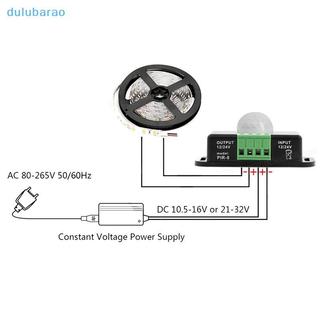 [DUL] DC 12V 24V Cảm biến chuyển động PIR có thể điều chỉnh Mô-đun công tắc đèn hồng ngoại IR AO