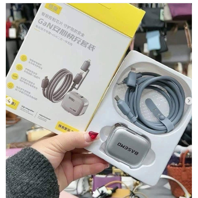 SẠC NHANH BASEMO 2 IN 1 30W 3 MÀU