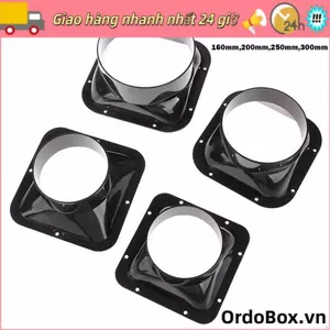 Đầu nối mặt bích tường ORDOBOX, Khớp nối ống thông gió màu đen ABS, Bộ chuyển đổi ống thông hơi kết nối quạt Nhà bếp