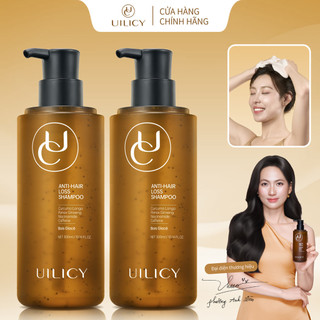 Bộ Dầu Gội UILICY 300ml*2 Không Silicone, Làm Sạch Dịu Nhẹ, Giảm Dầu Da Đầu, Giảm Rụng Tóc, Kích Thích Mọc Tóc Nhanh
