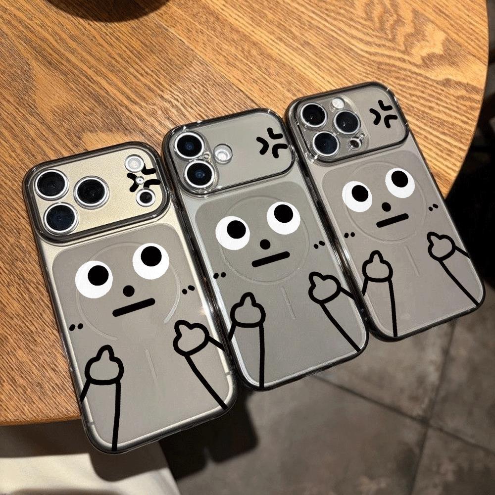 Ốp lưng iPhone 16/15/14/13 Nhân Vật Đùa Ngộ Nghĩnh Phong Cách Vui Vẻ Chống Rơi 17por