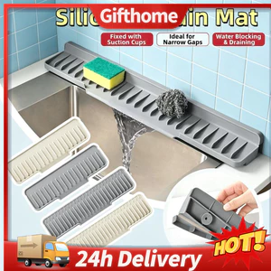 Bồn rửa bằng silicon nhà bếp Splash Guard Thảm thoát nước dẫn hướng nước khô nhanh, Thảm bảo vệ mặt bàn nhà bếp chống trượt