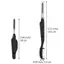 GHX 1 Cái Mục Đích Kép Hai Đầu Không Gỉ Lược Lông Mi Lông Mày Lược Trang Điểm Mascara Bàn Chải Lông Mi Cây Đũa Phép Dụng Cụ Trang Điểm VN