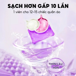 [Combo 2 Hộp] Viên giặt xả TopGia 3in1 hương hoa hồng và lavender, siêu tiết kiệm, lưu hương 72h