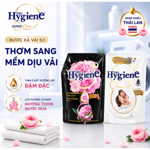 Nước Xả Vải Hygiene Đậm Đặc 1100ml THÁI LAN, Hương Nước Ho Thơm lâu Mềm vải Bảo vệ màu cho quần áo