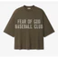 Chất Lượng Cao Hàng Mới Về FEAR OF GOD 26 Sản Phẩm Mới FOG Bóng Chày Cotton Nguyên Chất In Hình Mùa Hè Áo Thun Ngắn Tay