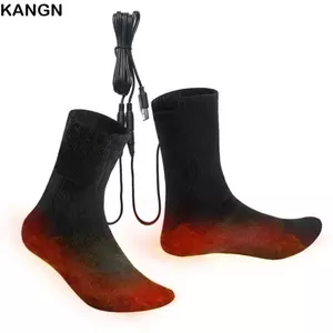 Tất Ấm Điện KANGN, Tất Làm Nóng Nhanh USB Giữ Nhiệt, Cotton Ấm Áp Mùa Đông 5V Mềm Ấm Bàn Chân Thể Thao Ngoài Trời
