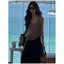 Thái Lan Đẹp Nhỏ Camisole Bên Trong Trận Đấu Nữ Mùa Hè Bên Ngoài Mặc Cổ Chữ V Tính Khí Ôm Vừa vặn Đáy