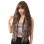 WEETW Highlight Beige Wigs with Bangs, chịu nhiệt dài 36Inch gợn sóng xoăn màu nâu xoăn, Sweet Fluffy Smooth Thoáng khí Halloween Cosplay Tóc giả Carnival