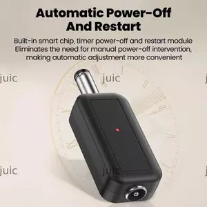 Bộ định tuyến khởi động lại tự động WiFi JUIC, Công cụ đặt lại nguồn tự động DC 5V-24V, Dây điều khiển khởi động lại ABS 24H 5.5x2.1mm