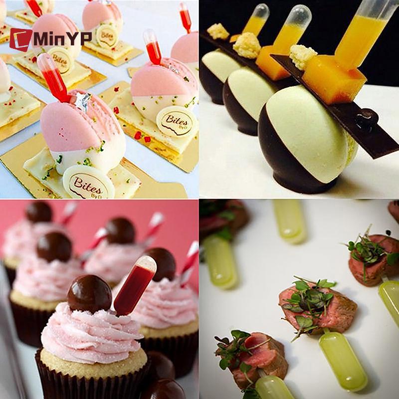 CMinYP 50 Chiếc Mini Lỏng Bóp Nhỏ Giọt Dùng Một Lần Mứt Nhỏ Giọt Cho Cupcake Nước Sốt Chuyển ttes Nhỏ Giọt Bánh Món Tráng Miệng Dụng Cụ Vinh Quang