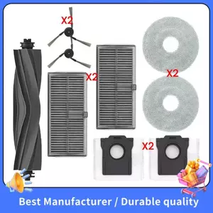 Phụ tùng thay thế choMOVA P50 Pro Bàn chải bên siêu chính Bộ lọc HEPA Tấm lau nhà Túi bụi