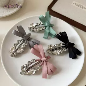 AqToCna Nơ Pha Lê Nhân Tạo Kẹp Tóc Cho Nữ Cô Gái Ngọt Ngào Kẹp Tóc Đa Năng Thời Trang Bên Kẹp Tinh Tế Phụ Kiện Tóc Quà Tặng AqToCna