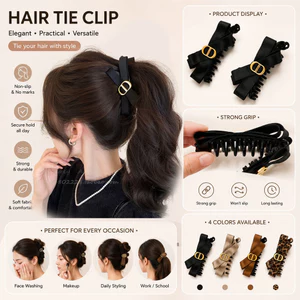 Kẹp Tóc Bóp Giữ Tóc Chắc Cả Ngày Không đau đầu Phong Cách Cổ điển ✨