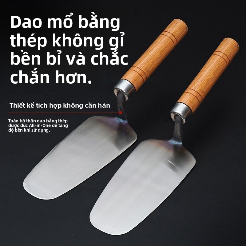 Thép không gỉ Phong Cách Mới Một Mảnh Tro Thìa Dao Tro Thìa Mason Trowning Dụng Cụ Ngói Trowing Craftsman Ngói Craftsman Ngói Cạo Tường Y