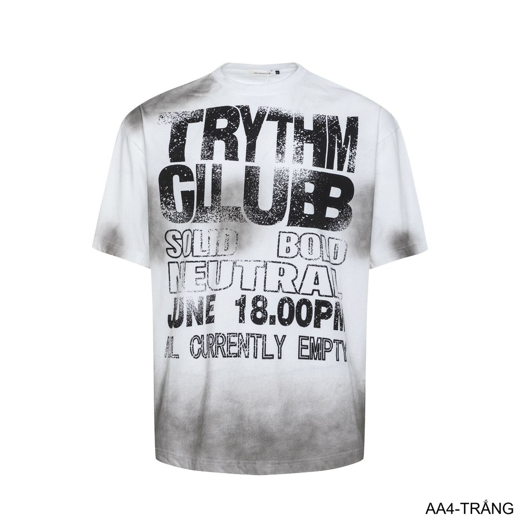 AA4 - Áo thun nam phong cách streetwear Mỹ, cổ tròn tay ngắn, chất cotton 100%, họa tiết chữ nổi bật, form rộng rãi