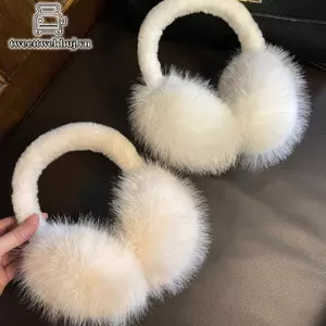 Nhíp Thời Trang Mềm Mại Lông Thú Giả Ấm Tai Mùa Đông Bịt Tai Cho Nữ Màu Trơn Earflap Ngoài Trời Bảo Vệ Lạnh Bịt Tai VN