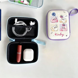 Hoạt Hình Dễ Thương Kirby Túi Đựng Mỹ Phẩm Túi Du Lịch Trang Điểm Son Môi Hộp Tampon Túi Khăn Ăn Miếng Lót Túi Bảo Quản