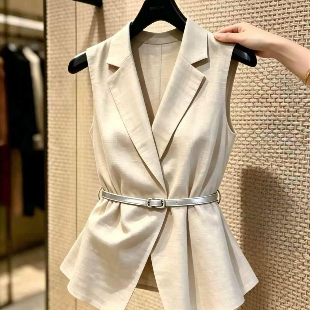 [Khuyến mãi trong thời gian có hạn] Phong cách sang trọng nhẹ nhàng kiểu Pháp eo hẹp thon gọn hơn Mùa hè Phong cách mới Phù hợp với nữ Áo Vest Thời trang Tính khí hàng đầu Phong cách thời trang