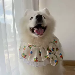 Chó Nước Bọt Khăn Nhỏ Vừa Lớn Chó Yếm Khăn Dễ Thương Hoa Hướng Dương Nơ Trang Sức Thú Cưng Yếm Nhỏ