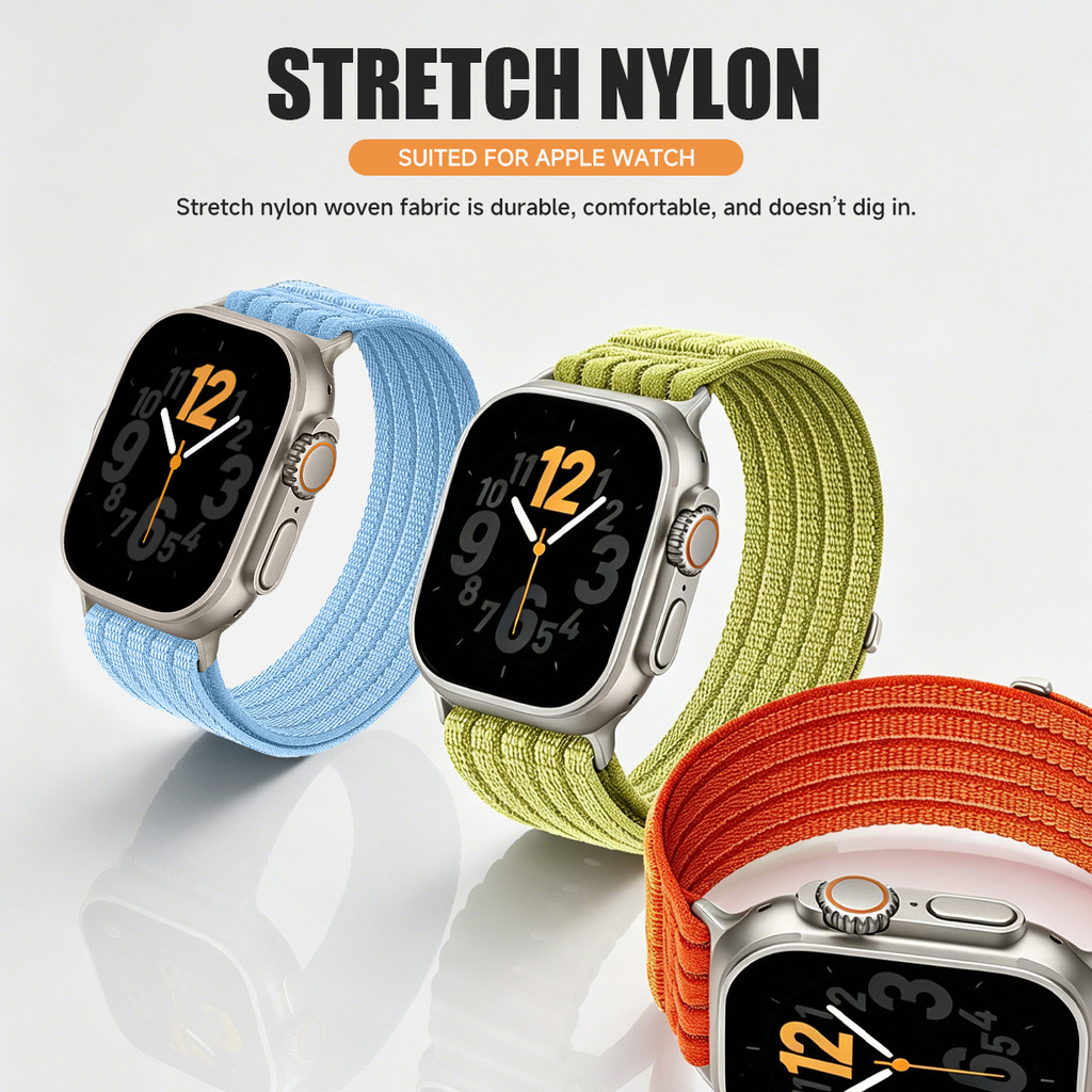 Dây đeo thể thao Nylon cho Apple Watch Series11 / 10 46mm 42mm Ultra3 / 2 / 1 49mm 9 8 7 6 Se3 44mm 41mm 45mm 40mm