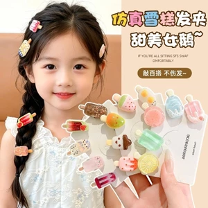 Bộ 10 kẹp tóc thời trang Hàn Quốc hoạt hình dễ thương, phụ kiện tóc nhỏ