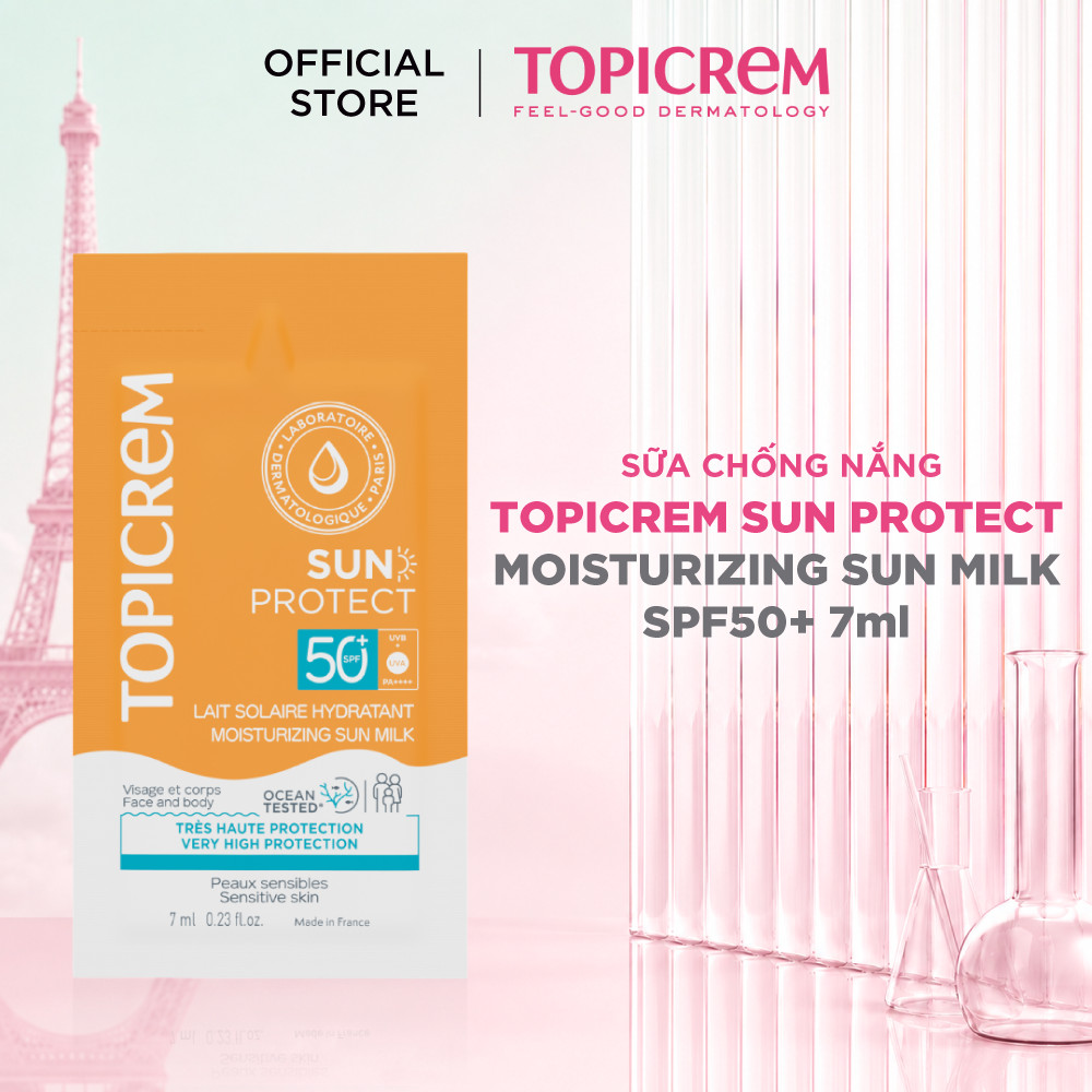 [QUÀ TẶNG] Sữa chống nắng TOPICREM SUN PROTECT MOISTURIZING SUN MILK SPF50+ 7ml(Phân loại 5)