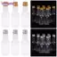 BORAGETE 5 Chai Nhựa, Đồ Dùng Dự Tiệc Bộ Chai Rượu Mini Nhỏ, Mũ Bạc / Vàng 60ml Chai Rượu Rượu Chai Rượu