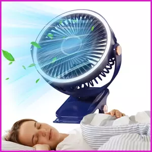 Quạt có kẹp Quạt nhỏ cho phòng ngủ Đèn ngủ Type-C Thiết bị làm mát di động có thể sạc lại không dây cho phòng ngủ lyuvn