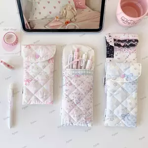 Túi đựng kính PYCOU, Bút chì chống bụi họa tiết hoa, chống áp lực có nút kính râm