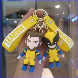 SQ3 Marvel Deadpool & Wolverine Hoạt Hình Anime Búp Bê Móc Khóa Sinh Viên Ba Lô Mặt Dây Chuyền Túi Treo Phụ Kiện Quà Tặng QS