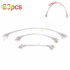 20 Cái / lốc Dây Thép Có Dây Xích Phụ Kiện Câu Cá Xoay 15CM 20CM 30CM Đẹp