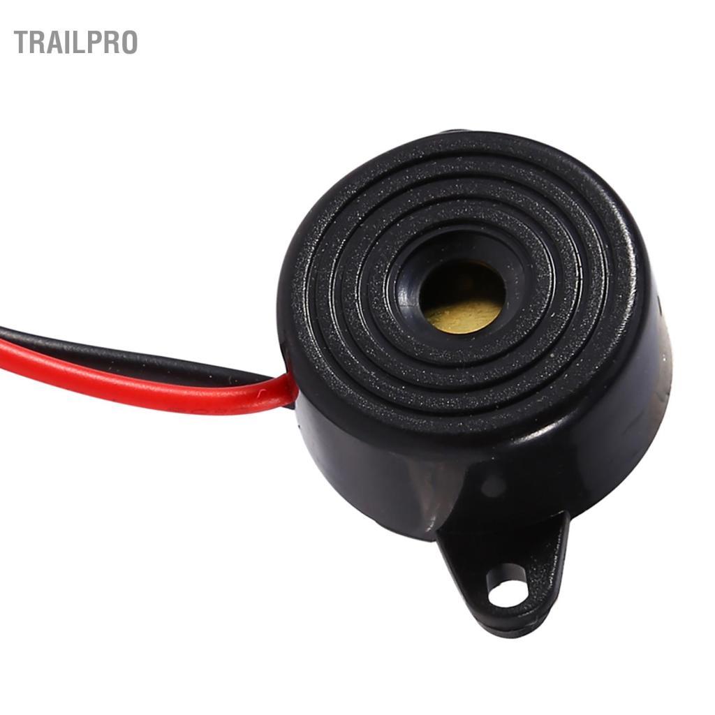 TrailPro GLOGLOW 12V 85dB Còi Điện Tử? 3-24V Hoạt Động Âm Piezo Còi Báo Động Chuông Âm Thanh Liên Tục Chiều Dài Cáp 100mm