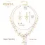 PNPIA- 1 Bộ Cô Dâu Nelace Bông Tai Bộ Giả Ngọc Trai Hoa Kim Cương Giả Sang Trọng Nữ Cô Gái Nelace Tòn Ten Bông Tai Trang Sức Cưới Quà Tặng