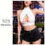 Milyfashion Gợi Cảm Ống Trắng Top Mỏng Hơn Nhìn Sling Dây Rò Rỉ Umbilical Rỗng Ngắn Top Pure Desire KASF