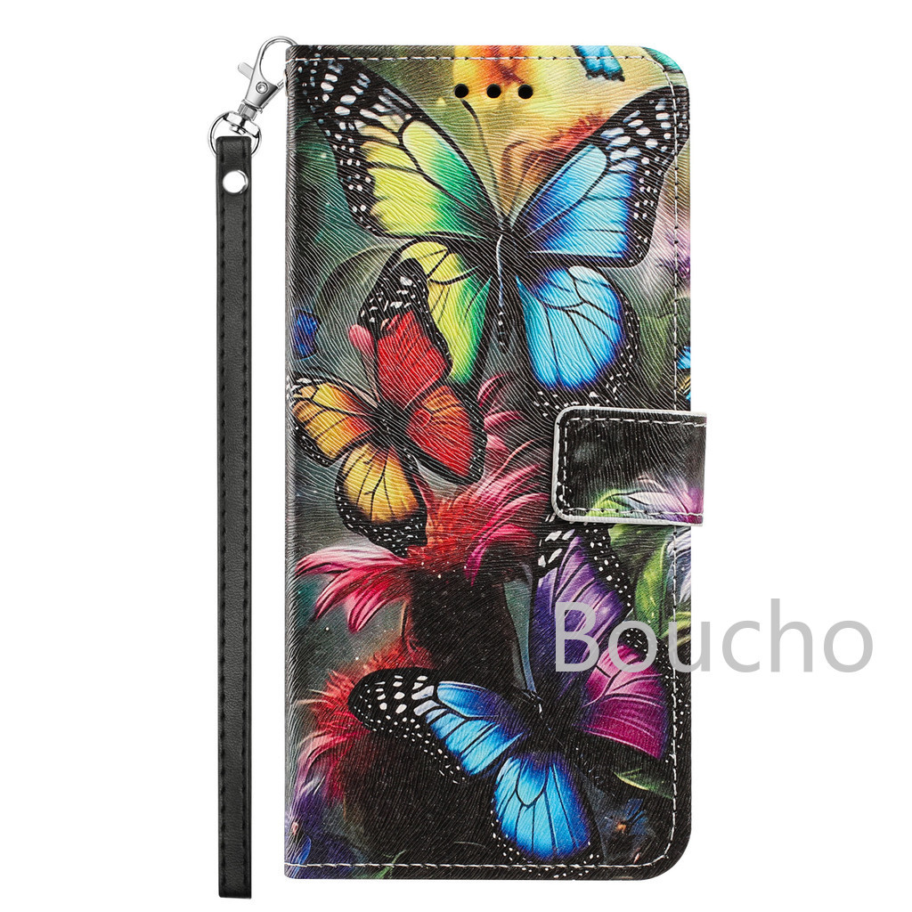 Ốp Lưng Cho Vivo Y31D Y05 Y21D Y39 Y29S Y04 Y19E Y19S Y18 Y03T Y28 Y36 Y17S Y16 Y02S Y21 Y33S Y20S Plum Bossom Hoa Hồng Ví Da Lật Từ Tính Vỏ Điện Thoại Có Khe Cắm Thẻ