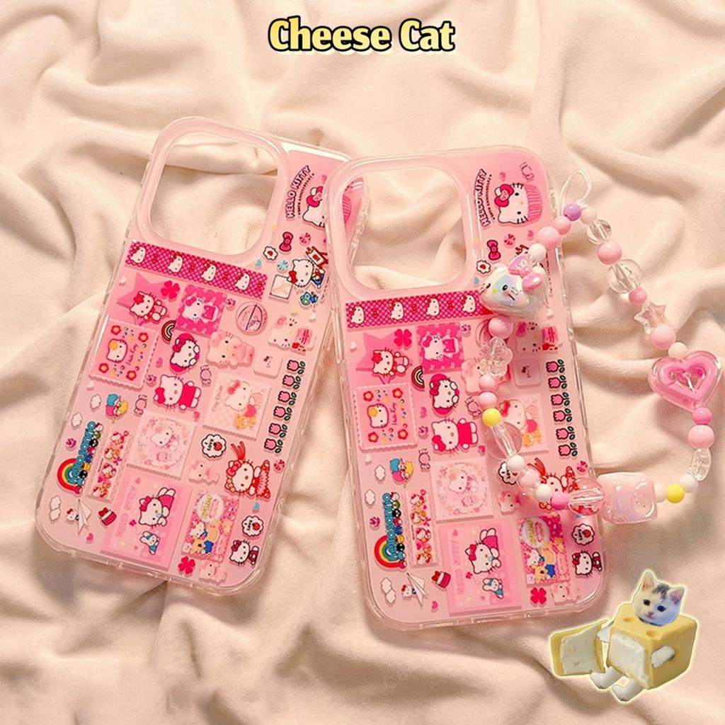 Ốp điện thoại hình Kitty màu hồng dễ thương cho iPhone 14 11 12 13 15 16E 17 Pro Max XR Xs Max 7 Plus 8 Plus 6 SE