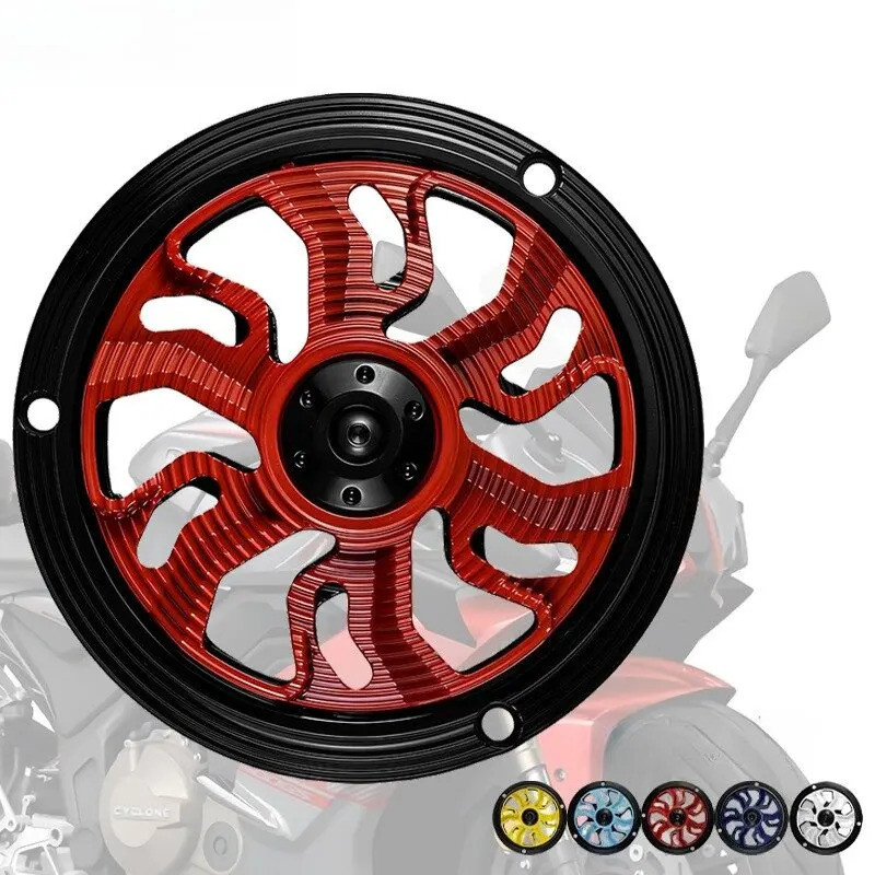 MOTORCYCLE ROTATING QUẠT BÌA Hợp kim nhôm Rỗng Tản nhiệt Sửa đổi Vỏ bảo vệ