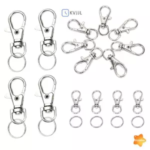 50 Chiếc Kẹp Tôm Hùm Xoay Kim Loại Móc Có Vòng Chìa Khóa DIY Trang Sức Thủ Công Mới
