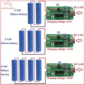 THÊM 2S 3S 4S 1-4A Mô-đun tăng áp Mô-đun sạc pin Lithium Polymer Tăng cường tăng cường LiPo Polymer Li-Ion Sạc BSS