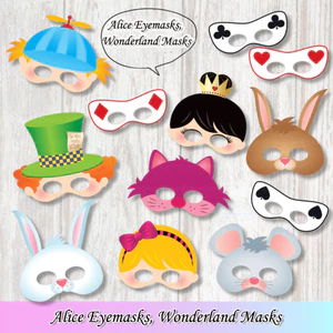 Mặt nạ Alice Ngày trẻ em Mẫu giáo Công chúa Alice ở xứ sở thần tiên Chủ đề Mặt nạ tiệc vui nhộn26060313